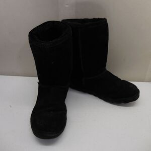 Women's BEAR PAW Size 8 BLACK CALF BOOT EUC! Faux Fur Lined